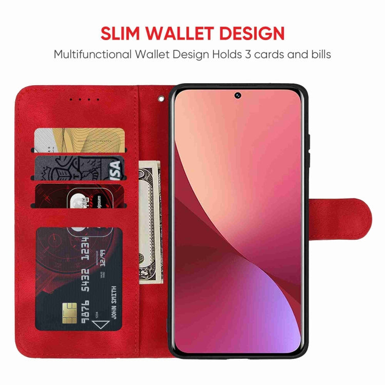 For Xiaomi 12 Skin Feel Geometric Lines Leather Phone Case