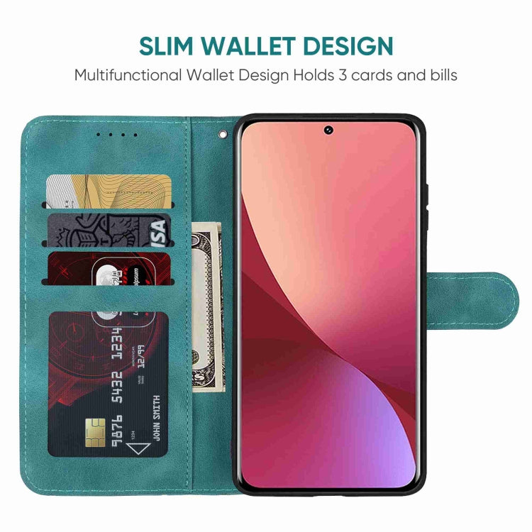 For Xiaomi 12 Skin Feel Geometric Lines Leather Phone Case