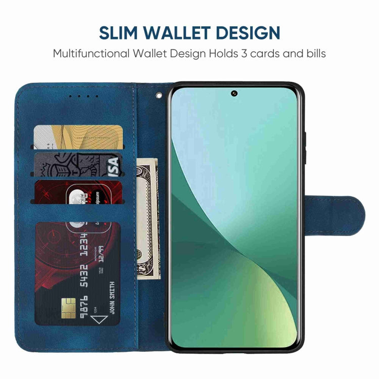 For Xiaomi 12 Pro Skin Feel Geometric Lines Leather Phone Case