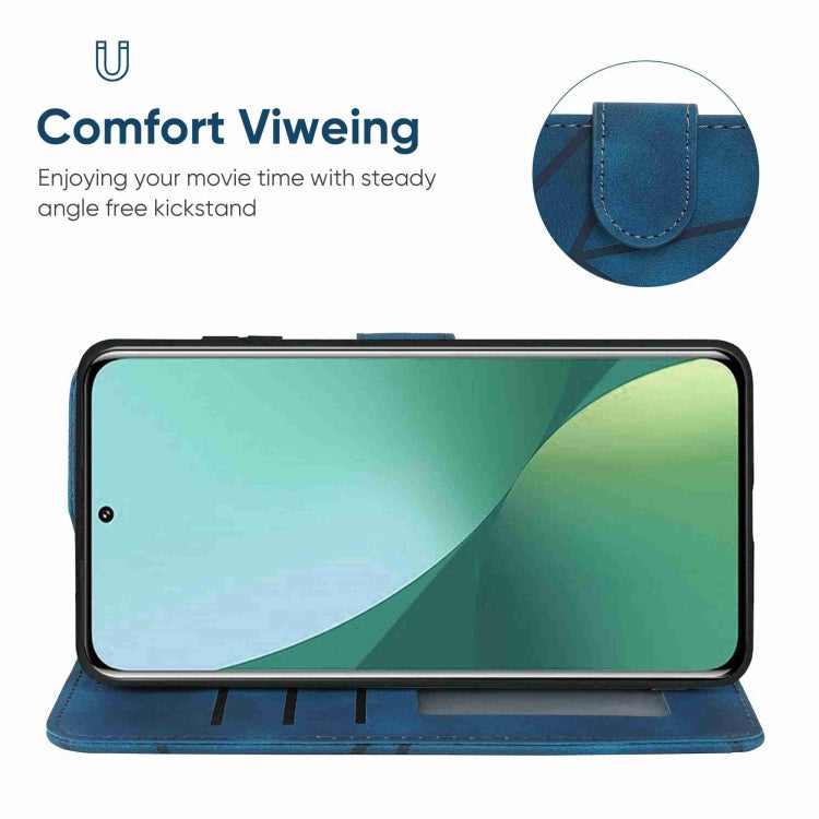 For Xiaomi 12 Pro Skin Feel Geometric Lines Leather Phone Case