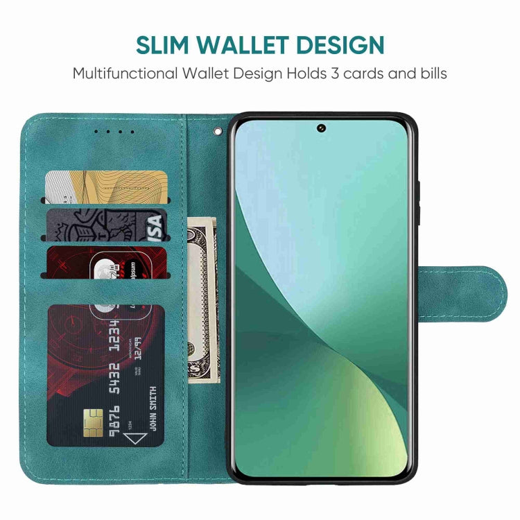 For Xiaomi 12 Pro Skin Feel Geometric Lines Leather Phone Case