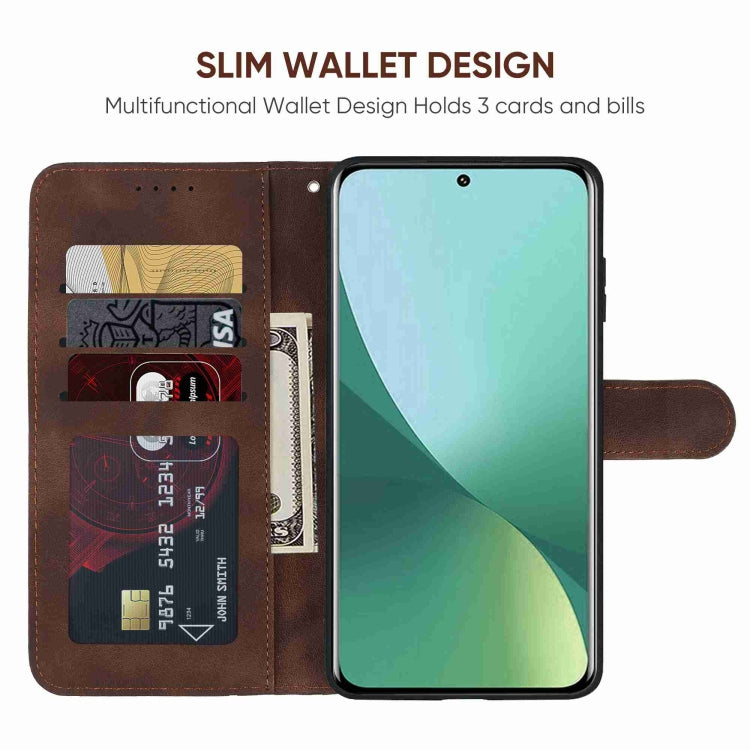 For Xiaomi 12 Pro Skin Feel Geometric Lines Leather Phone Case