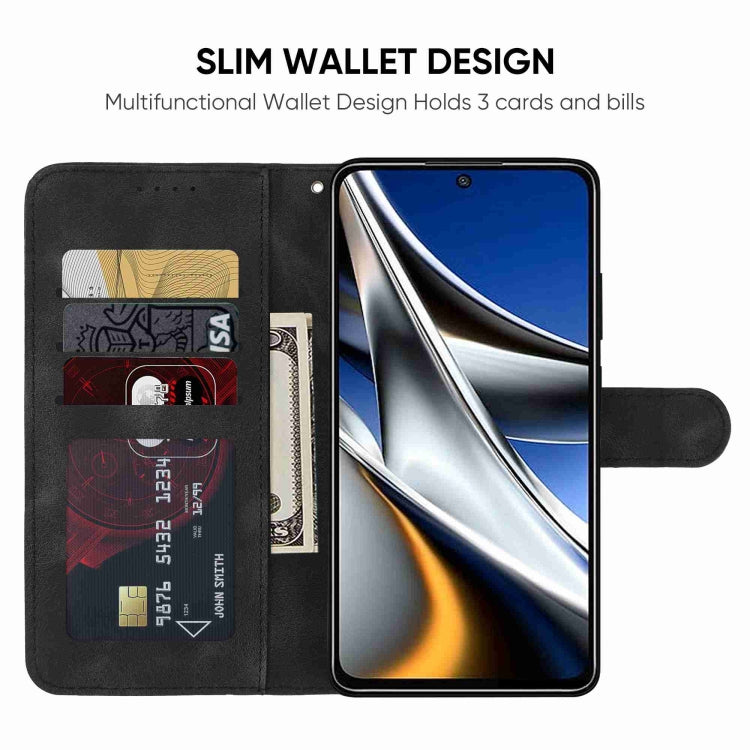For Xiaomi Poco X4 Pro 5G Skin Feel Geometric Lines Leather Phone Case