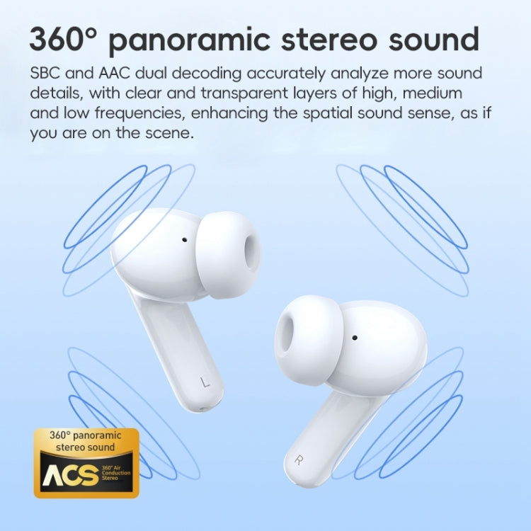 Langsdom TA08 Active Noise Reduction Wireless Bluetooth Earphone - White