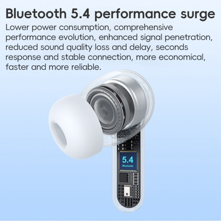 Langsdom TA08 Active Noise Reduction Wireless Bluetooth Earphone - White