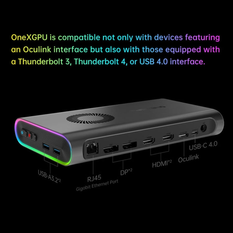 ONE-NETBOOK OneXGPU AMD Radeon RX 7600M XT 8GB Portable Expansion Dock - Black