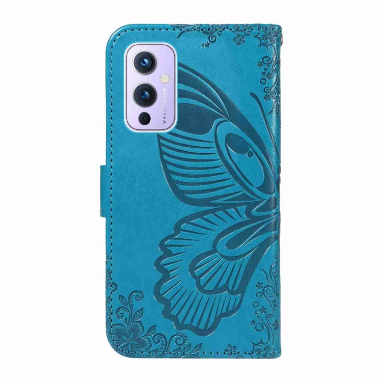 For OnePlus 9 Swallowtail Butterfly Embossed Leather Phone Case