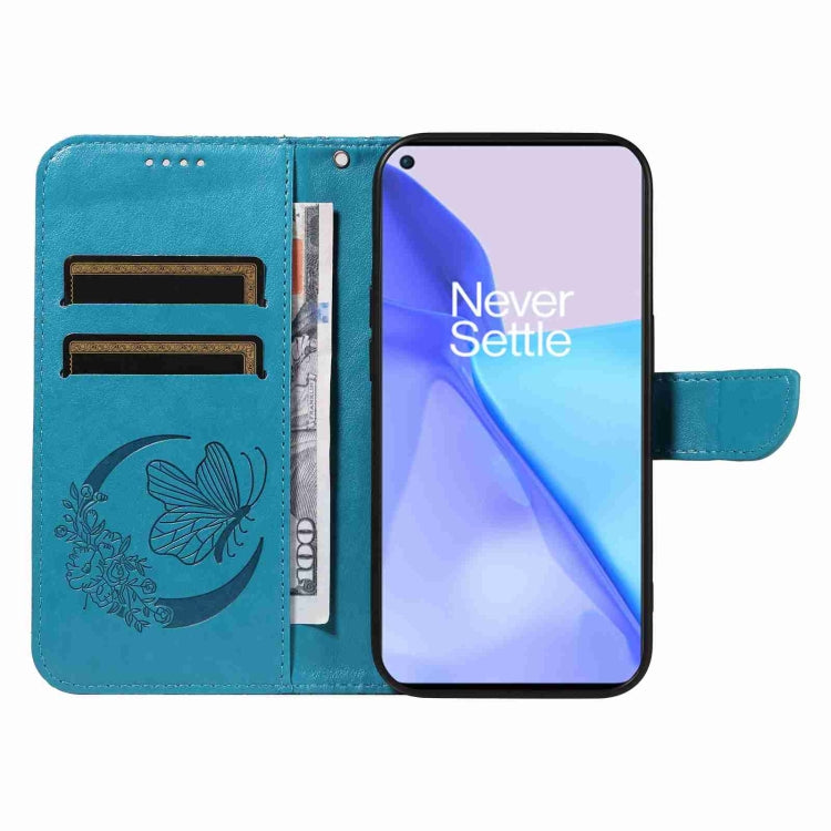 For OnePlus 9 Swallowtail Butterfly Embossed Leather Phone Case