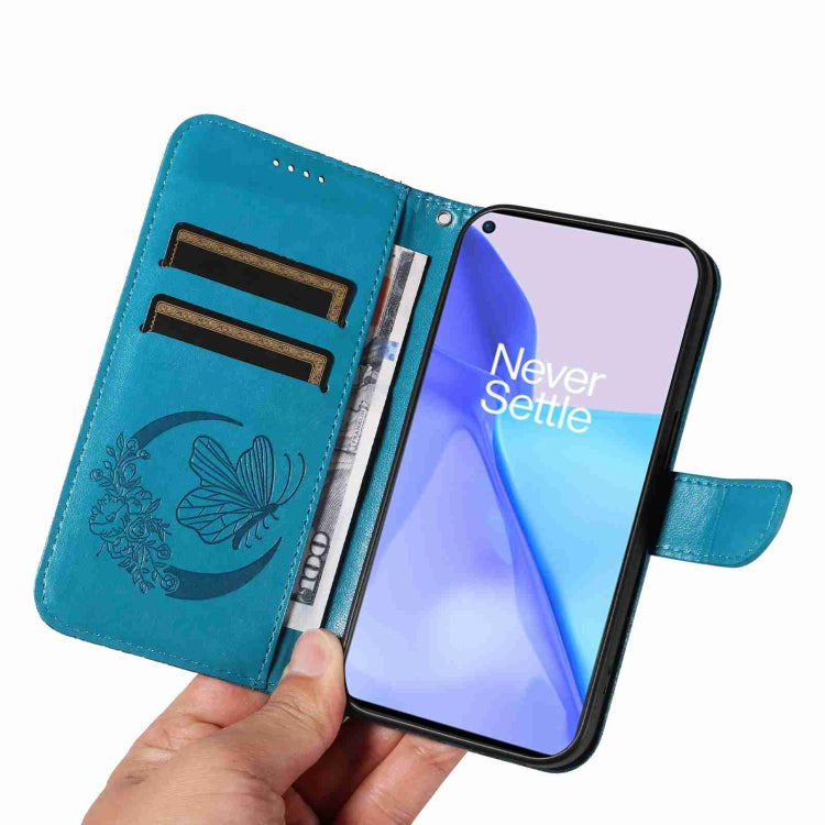 For OnePlus 9 Swallowtail Butterfly Embossed Leather Phone Case