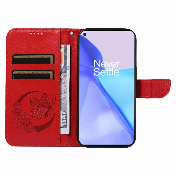 For OnePlus 9 Swallowtail Butterfly Embossed Leather Phone Case