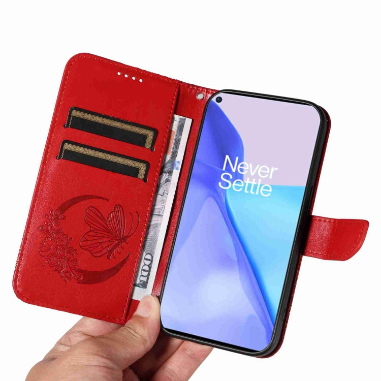For OnePlus 9 Swallowtail Butterfly Embossed Leather Phone Case