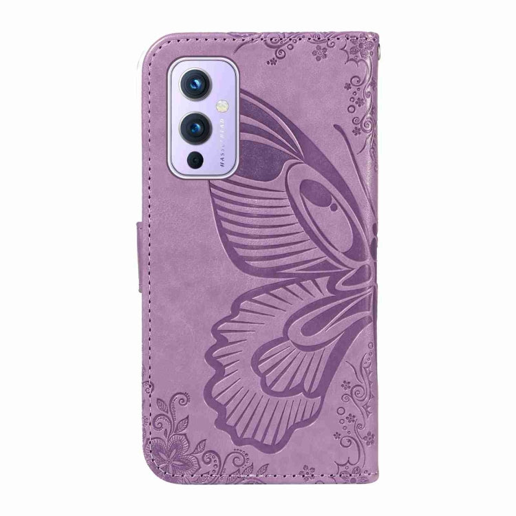 For OnePlus 9 Swallowtail Butterfly Embossed Leather Phone Case