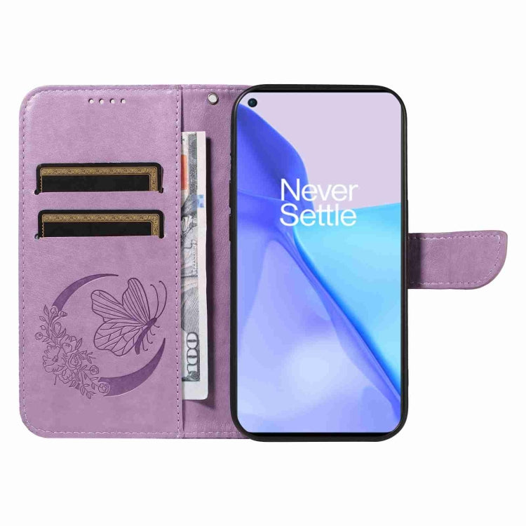 For OnePlus 9 Swallowtail Butterfly Embossed Leather Phone Case