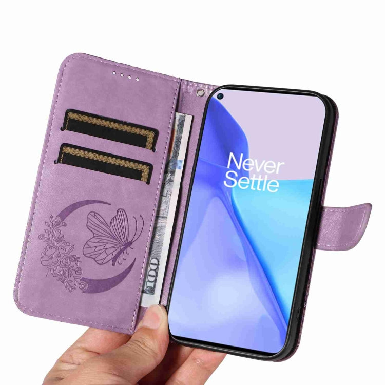 For OnePlus 9 Swallowtail Butterfly Embossed Leather Phone Case