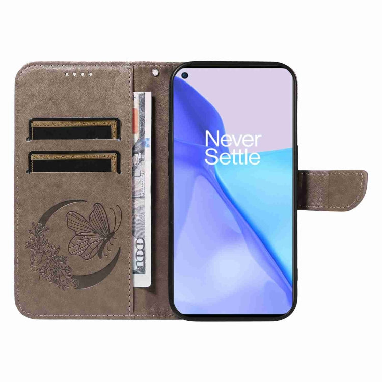 For OnePlus 9 Swallowtail Butterfly Embossed Leather Phone Case