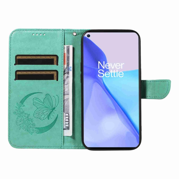 For OnePlus 9 Swallowtail Butterfly Embossed Leather Phone Case