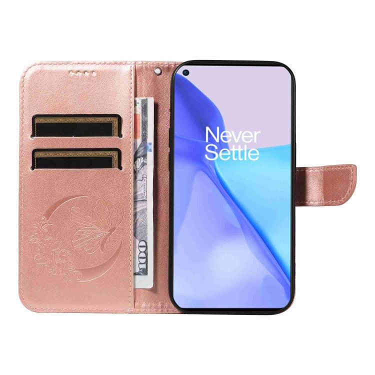 For OnePlus 9 Swallowtail Butterfly Embossed Leather Phone Case