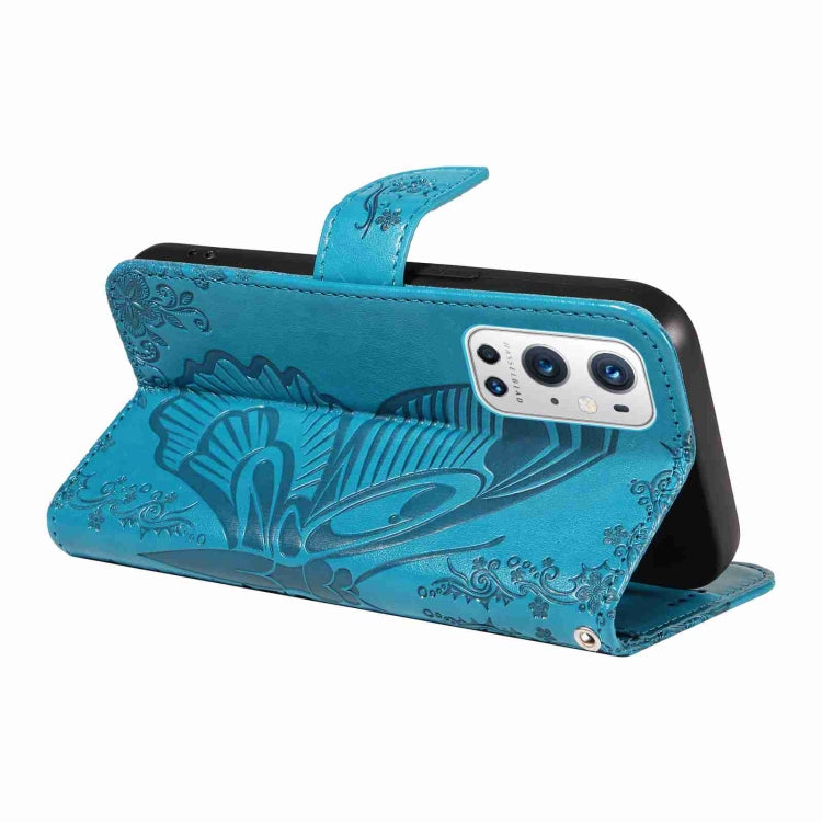 For OnePlus 9 Pro Swallowtail Butterfly Embossed Leather Phone Case