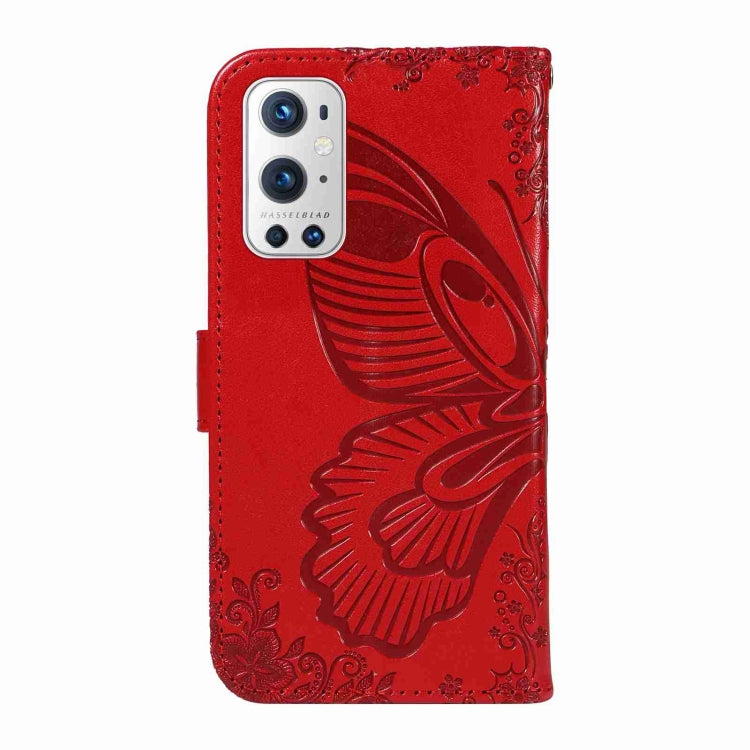 For OnePlus 9 Pro Swallowtail Butterfly Embossed Leather Phone Case