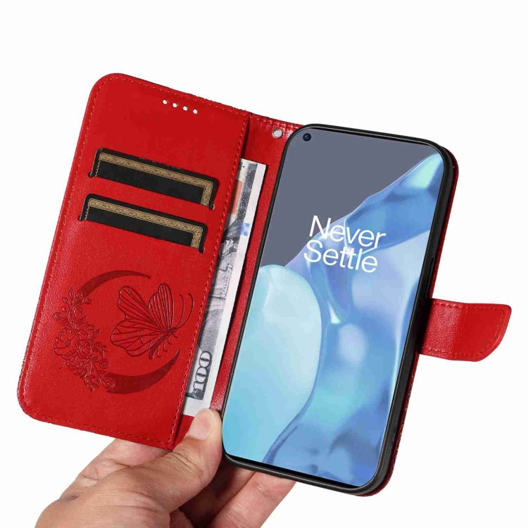 For OnePlus 9 Pro Swallowtail Butterfly Embossed Leather Phone Case