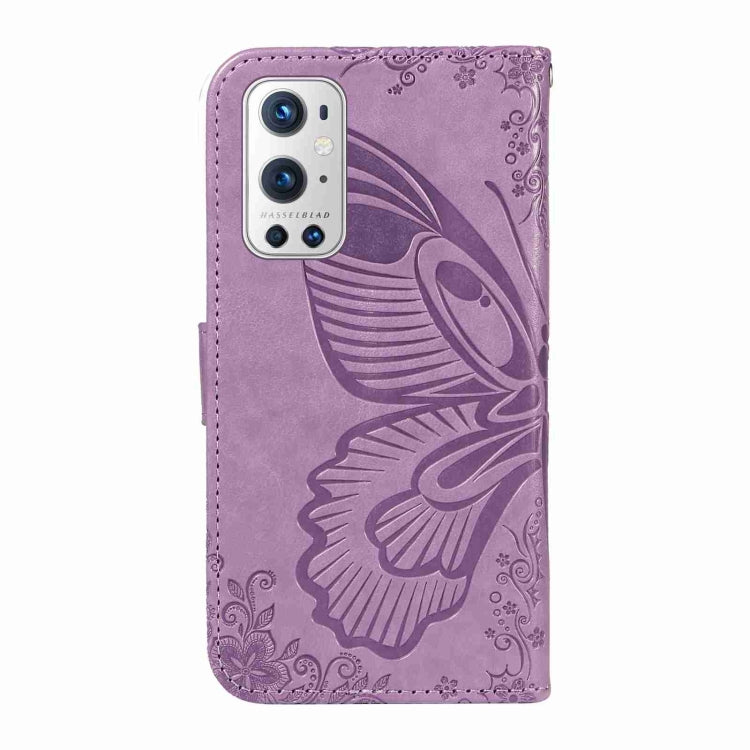 For OnePlus 9 Pro Swallowtail Butterfly Embossed Leather Phone Case