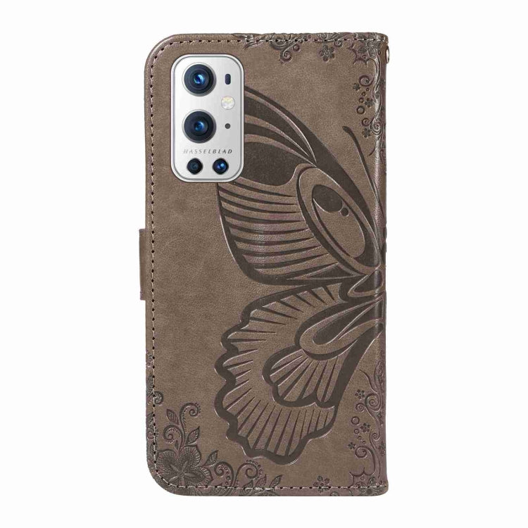 For OnePlus 9 Pro Swallowtail Butterfly Embossed Leather Phone Case