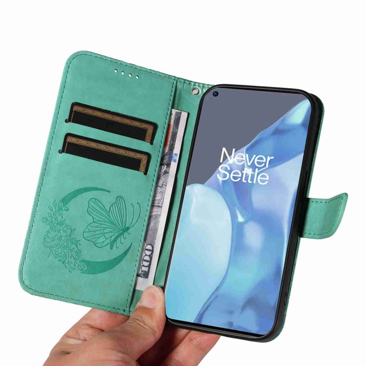 For OnePlus 9 Pro Swallowtail Butterfly Embossed Leather Phone Case