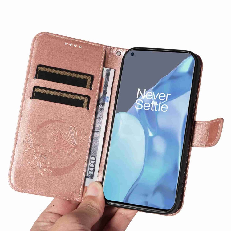 For OnePlus 9 Pro Swallowtail Butterfly Embossed Leather Phone Case