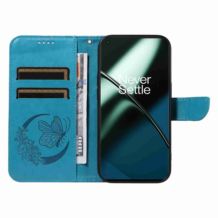 For OnePlus 11 5G Swallowtail Butterfly Embossed Leather Phone Case