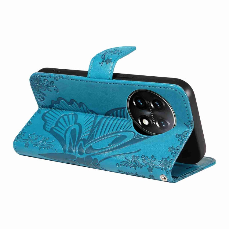 For OnePlus 11 5G Swallowtail Butterfly Embossed Leather Phone Case