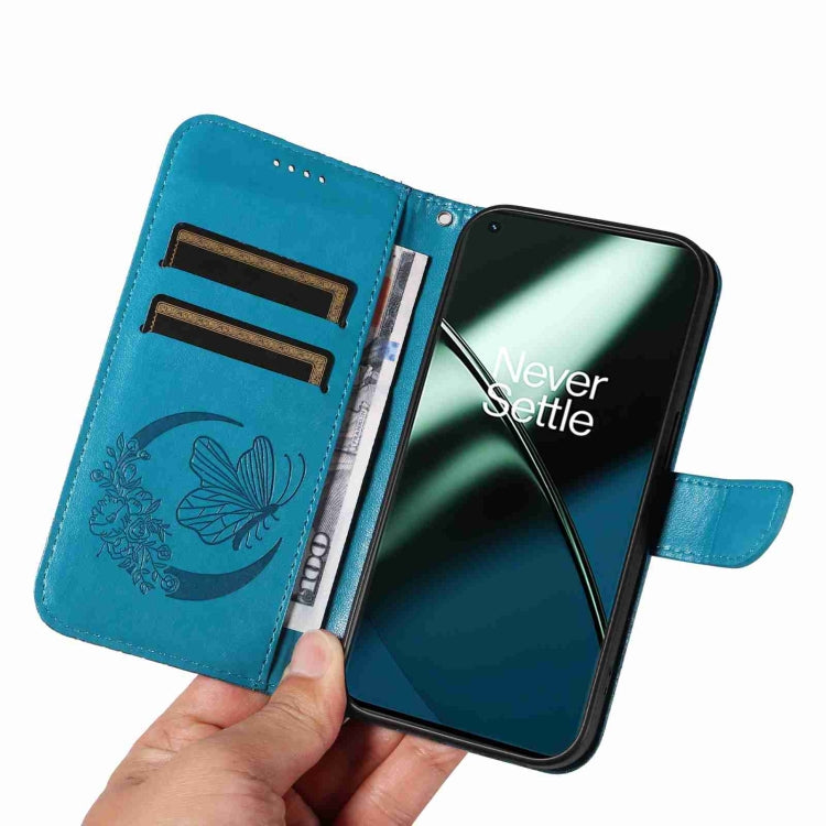 For OnePlus 11 5G Swallowtail Butterfly Embossed Leather Phone Case