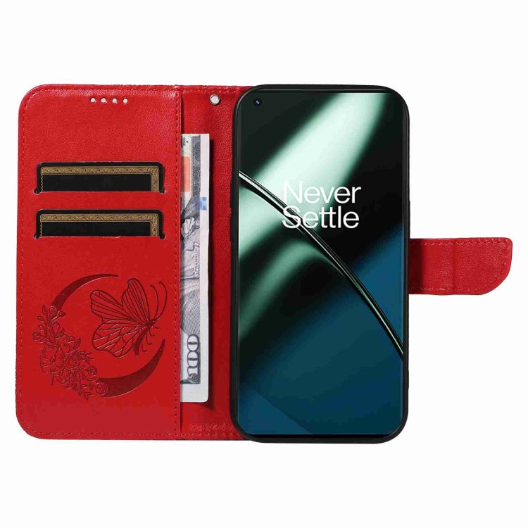 For OnePlus 11 5G Swallowtail Butterfly Embossed Leather Phone Case