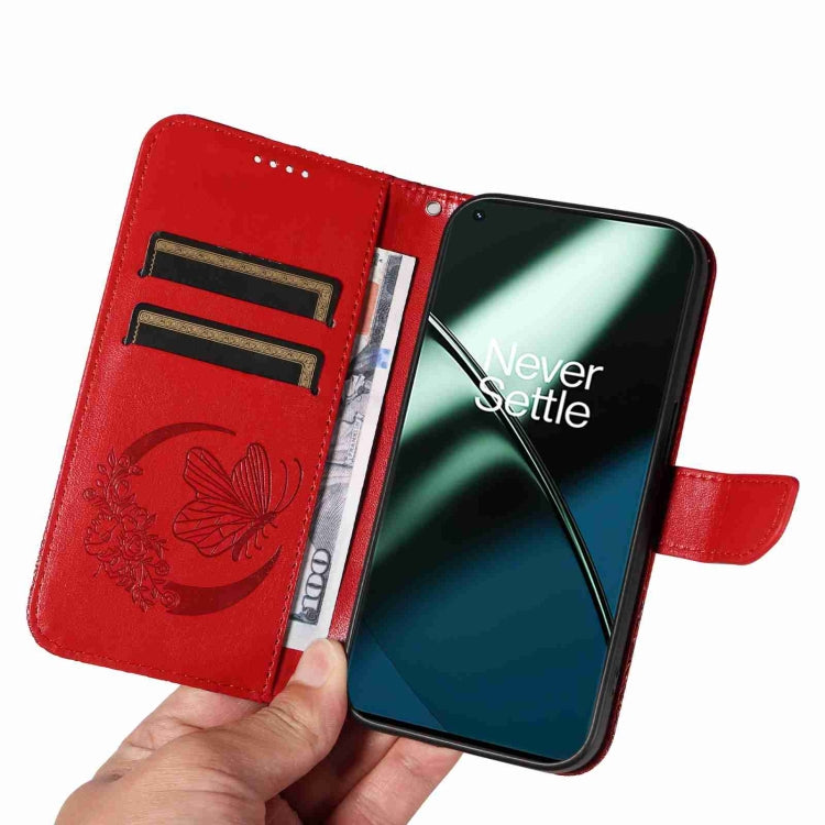 For OnePlus 11 5G Swallowtail Butterfly Embossed Leather Phone Case