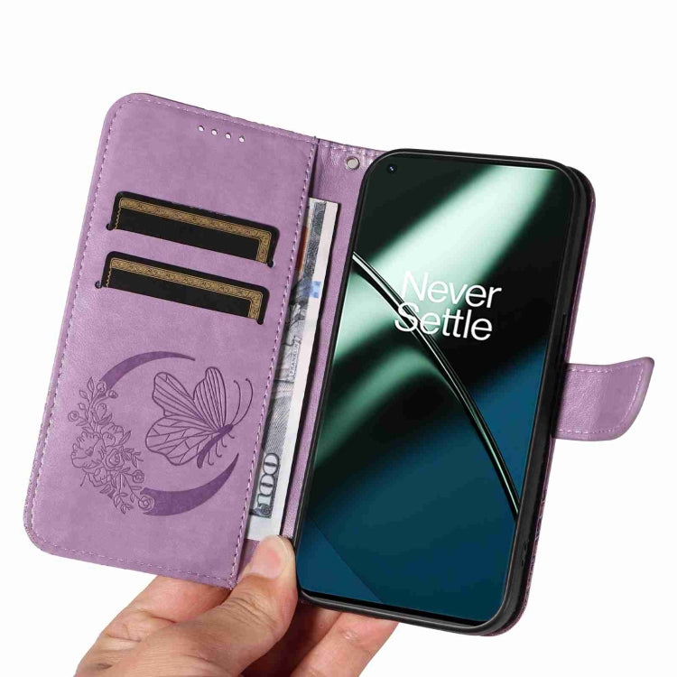 For OnePlus 11 5G Swallowtail Butterfly Embossed Leather Phone Case