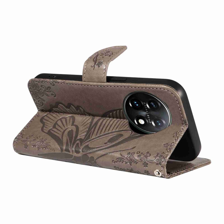 For OnePlus 11 5G Swallowtail Butterfly Embossed Leather Phone Case