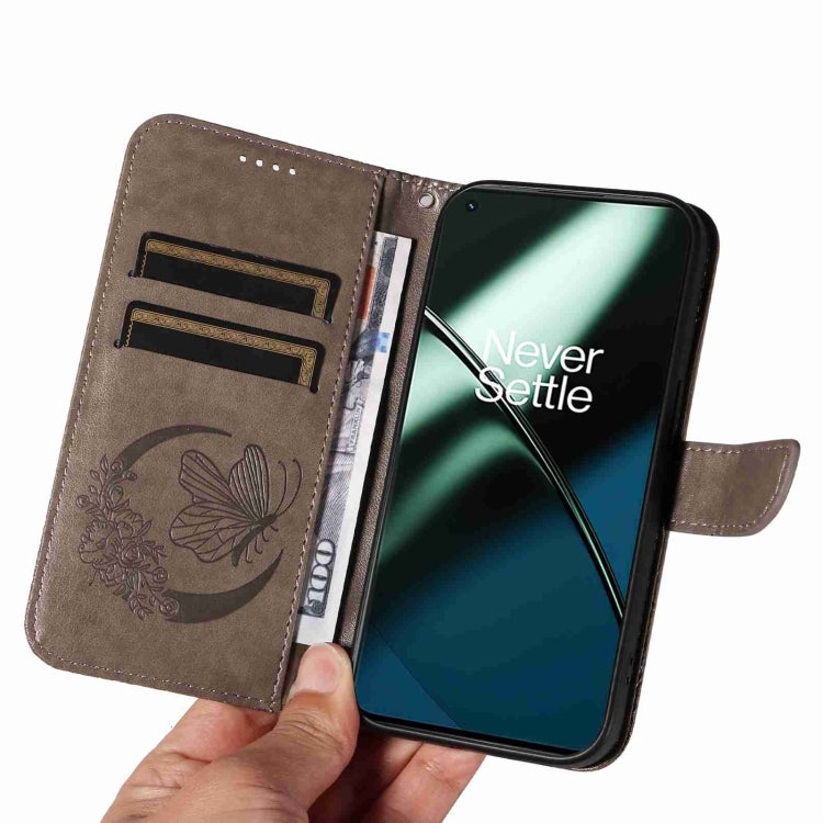 For OnePlus 11 5G Swallowtail Butterfly Embossed Leather Phone Case