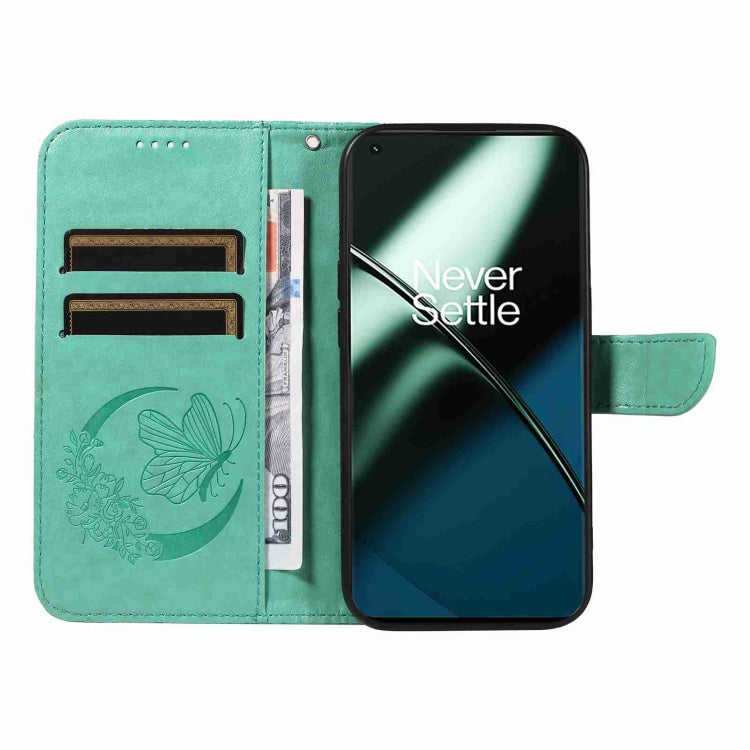 For OnePlus 11 5G Swallowtail Butterfly Embossed Leather Phone Case