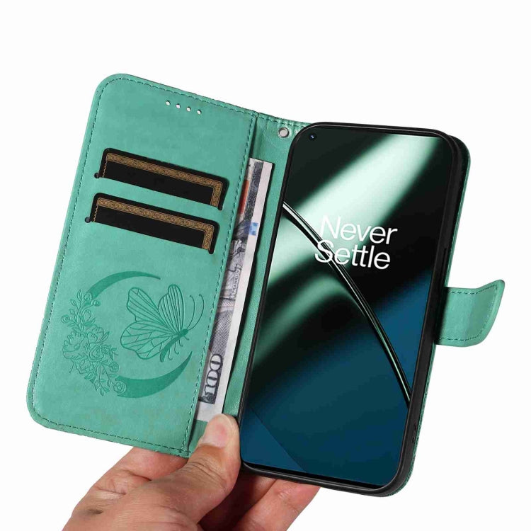 For OnePlus 11 5G Swallowtail Butterfly Embossed Leather Phone Case