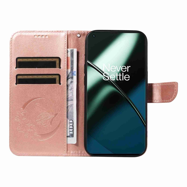 For OnePlus 11 5G Swallowtail Butterfly Embossed Leather Phone Case