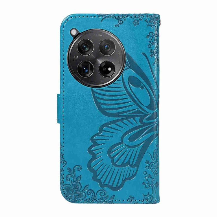 For OnePlus 12 Swallowtail Butterfly Embossed Leather Phone Case