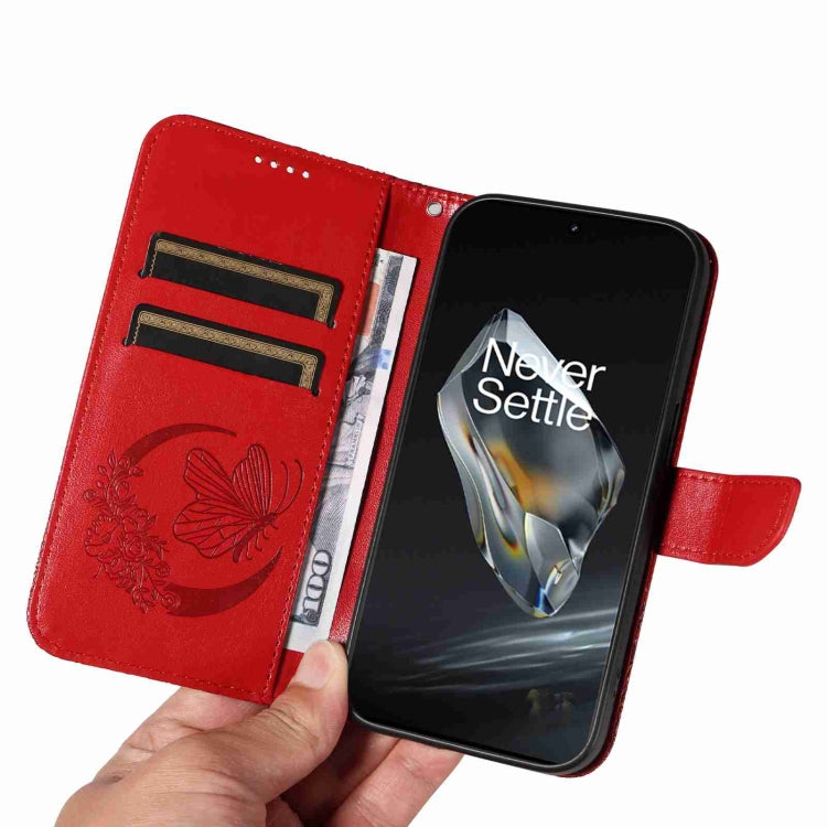 For OnePlus 12 Swallowtail Butterfly Embossed Leather Phone Case