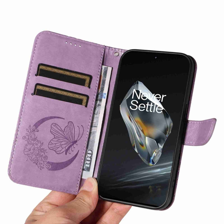 For OnePlus 12 Swallowtail Butterfly Embossed Leather Phone Case