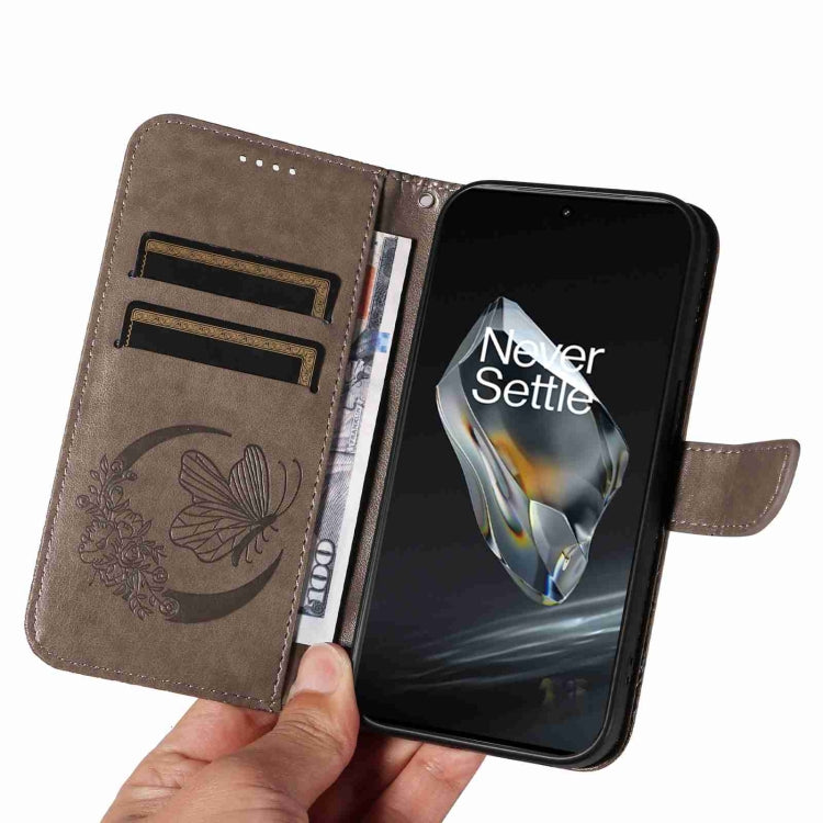 For OnePlus 12 Swallowtail Butterfly Embossed Leather Phone Case