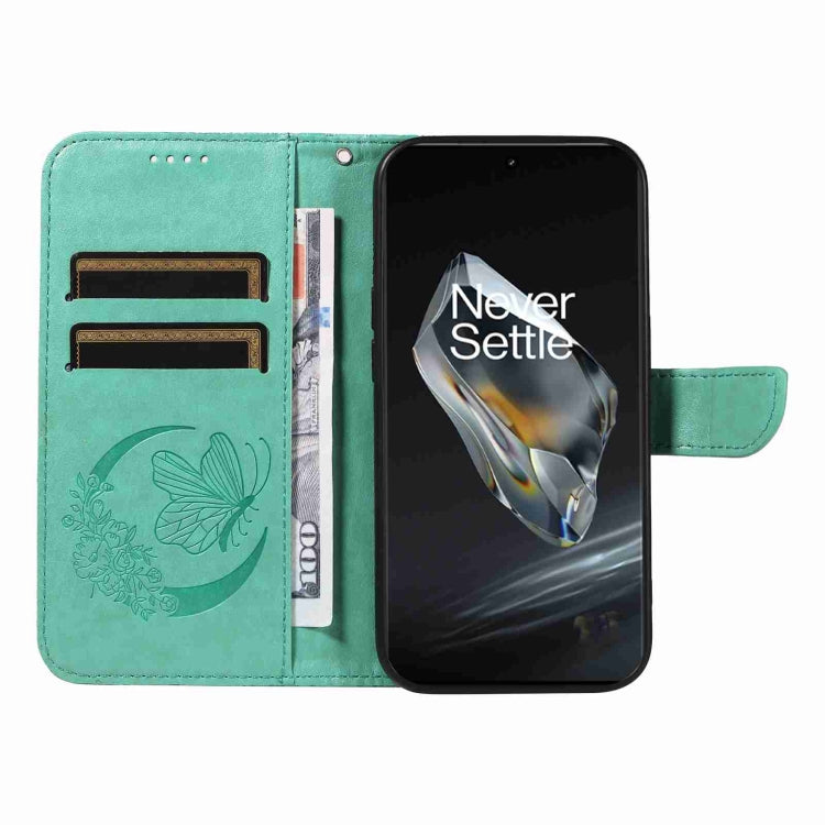 For OnePlus 12 Swallowtail Butterfly Embossed Leather Phone Case