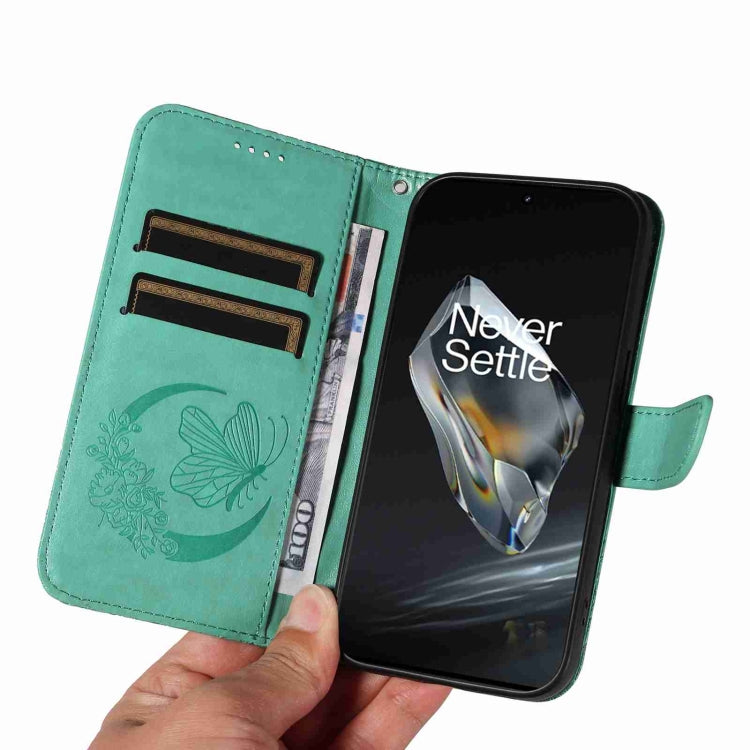 For OnePlus 12 Swallowtail Butterfly Embossed Leather Phone Case