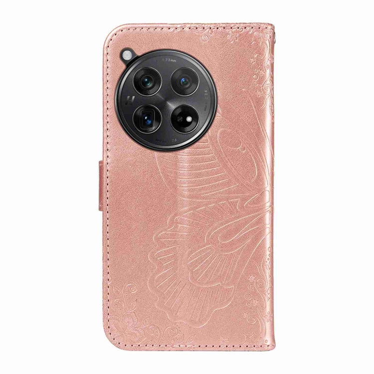 For OnePlus 12 Swallowtail Butterfly Embossed Leather Phone Case