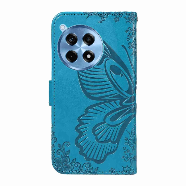 For OnePlus 12R Swallowtail Butterfly Embossed Leather Phone Case
