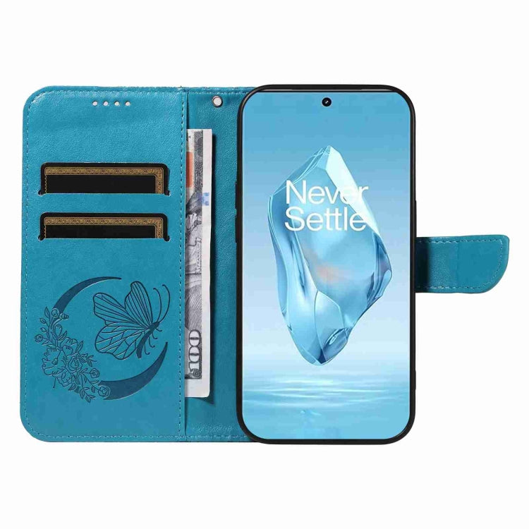 For OnePlus 12R Swallowtail Butterfly Embossed Leather Phone Case