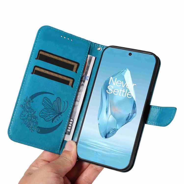 For OnePlus 12R Swallowtail Butterfly Embossed Leather Phone Case