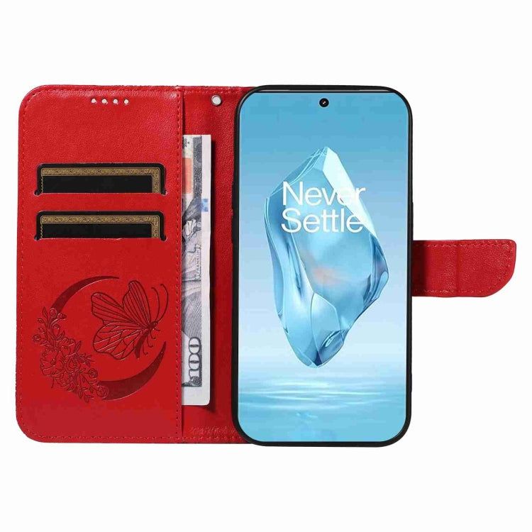 For OnePlus 12R Swallowtail Butterfly Embossed Leather Phone Case